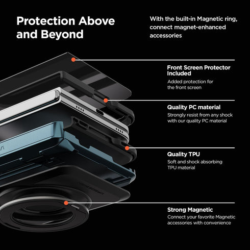 VRS Design iPhone Duo Case Damda Glide Hybrid with Screen Protector (2 Card Wallet Holder and Kickstand)