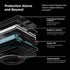 VRS Design iPhone Duo Case Damda Glide Hybrid with Screen Protector (2 Card Wallet Holder and Kickstand)