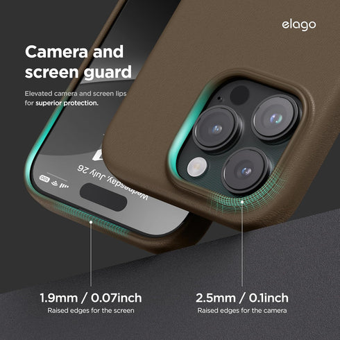 elago iPhone 16 PRO Case Magnetic Leather (MagSafe)