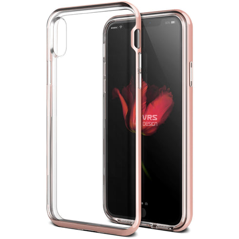 VRS Design iPhone X case cover Crystal Bumper - Rose Gold