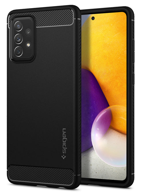 Spigen Samsung Galaxy A72 case cover Rugged Armor - Matte Black