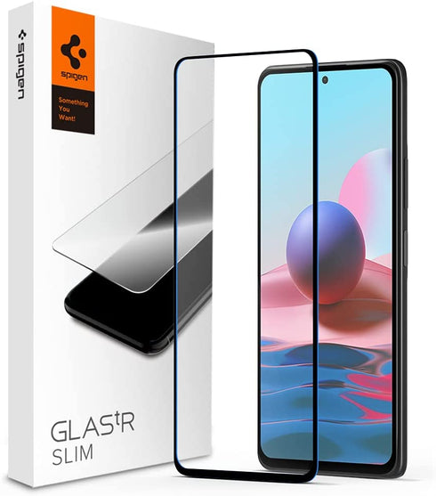 Spigen Xiaomi Redmi Note 10 and Redmi Note 10S Tempered Glass Screen Protector GLAStR Slim