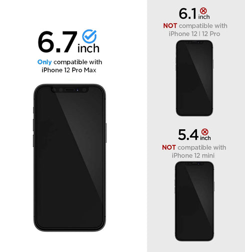 Spigen iPhone 12 Pro MAX Tempered Glass Screen Protector GLAStR Align Master