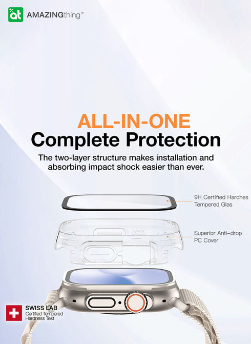 Amazing Thing Apple Watch ULTRA (49mm) Case Marsix PRO w/ built-in Full Glass Screen Protector