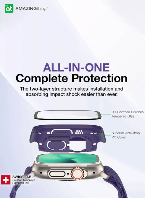 Amazing Thing Apple Watch ULTRA (49mm) Case Marsix PRO w/ built-in Full Glass Screen Protector