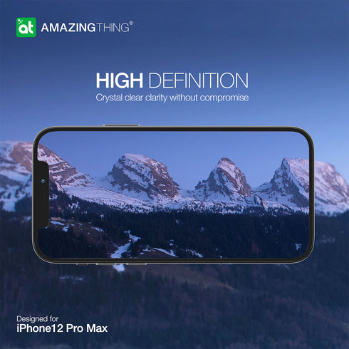 Amazing Thing iPhone 12 Pro MAX Tempered Glass Screen Protector Case Friendly 2.5D