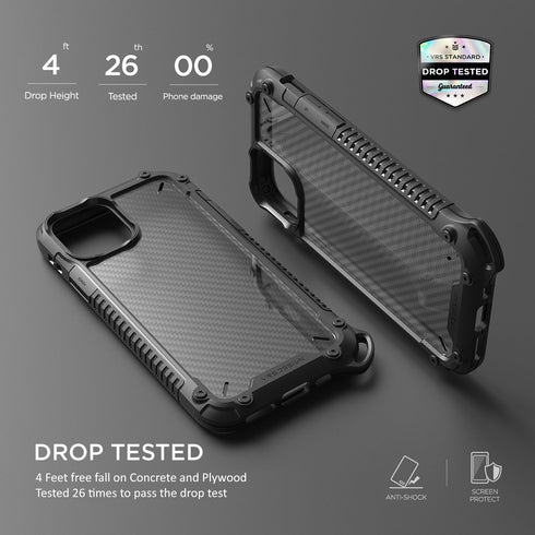 VRS Design iPhone 11 PRO case cover Crystal Mixx Pro - Black Carbon