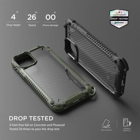 VRS Design iPhone 11 PRO case cover Crystal Mixx Pro - Green Carbon