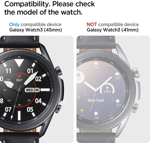 Spigen Samsung Galaxy Watch 3 (45mm) GLAStR EZ Fit Tempered Glass Screen Protector