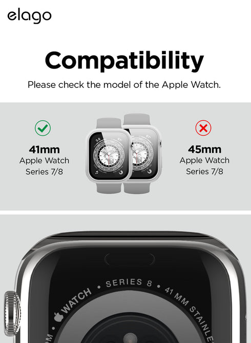 elago Apple Watch 41mm Case Clear Shield