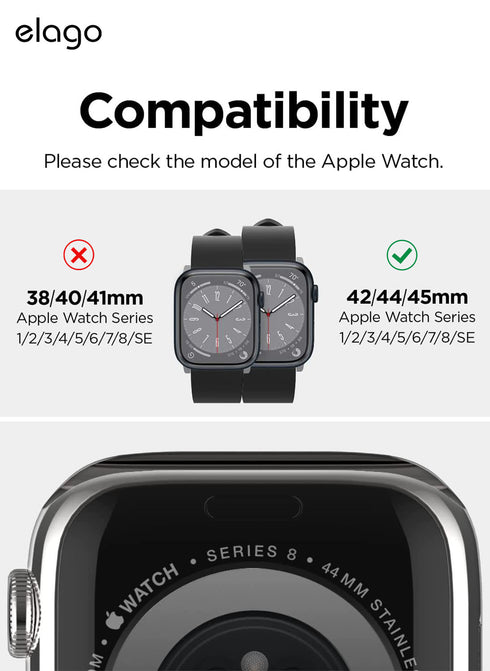 elago Apple Watch Band (44/42mm) Fluoro Rubber Strap