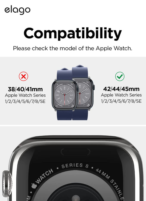 elago Apple Watch Band (44/42mm) Fluoro Rubber Strap