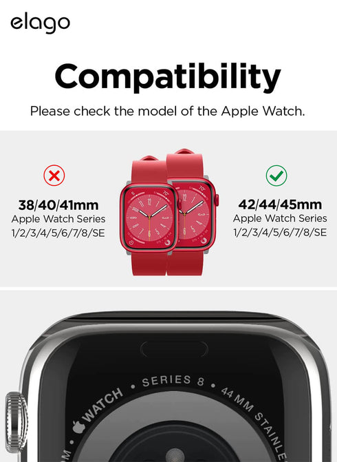elago Apple Watch Band (44/42mm) Fluoro Rubber Strap
