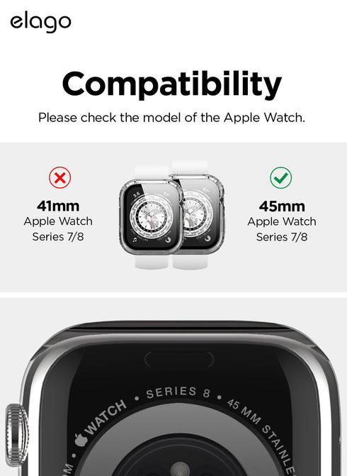 elago Apple Watch 45mm Case Clear Shield