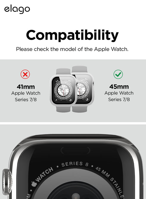 elago Apple Watch 45mm Case Clear Shield