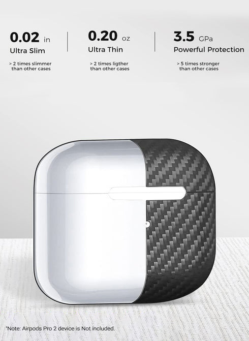 MONOCARBON AirPods PRO 2 Case Real Carbon Fiber