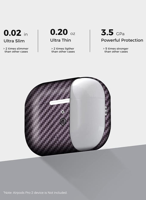 MONOCARBON AirPods PRO 2 Case Real Carbon Fiber