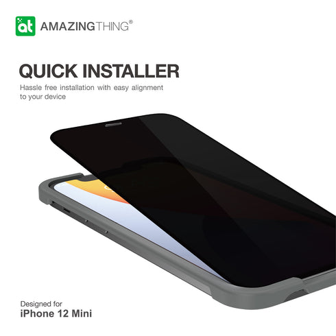 Amazing Thing iPhone 12 Mini Tempered Glass Screen Protector Privacy Supreme