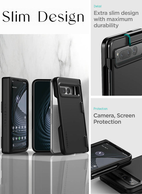 VRS Design Google Pixel Fold Case Simpli Fit Crsytal