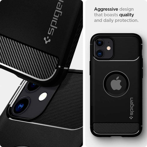 Spigen iPhone 12 Mini case cover Rugged Armor - Matte Black