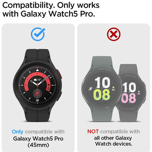 Spigen Samsung Galaxy Watch 5 PRO (45mm) Case Thin Fit with built-in Screen Protector