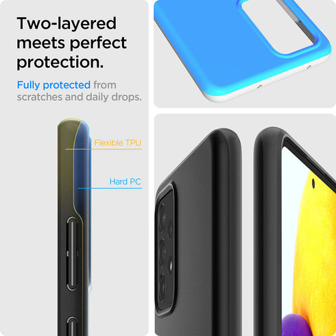 Spigen Samsung Galaxy A72 case cover Thin Fit - Black