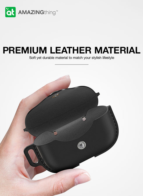 Amazing Thing AirPods Pro 2 / AirPods PRO Case Marsix Pro Leatherette with Lanyard
