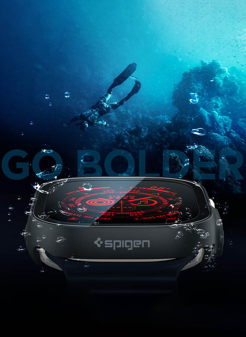 Spigen Apple Watch ULTRA (49mm) Case built-in Screen Protector Thin Fit 360