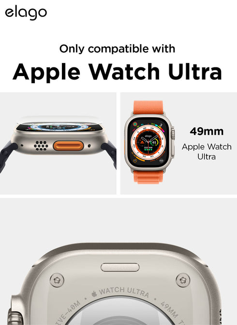 elago Apple Watch ULTRA (49mm) Tempered Glass Screen Protector