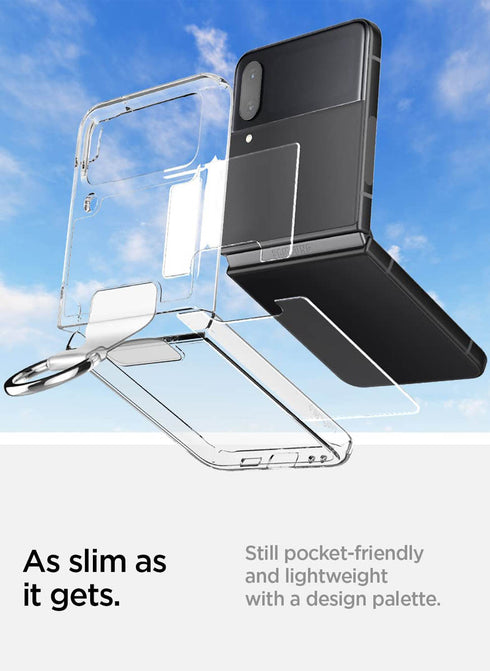 Spigen Samsung Galaxy Z Flip 4 Case Thin Fit Ring - Crystal Clear