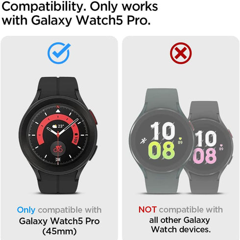 Spigen Samsung Galaxy Watch 5 PRO (45mm) Tempered Glass Screen Protector GLAStR EZ Fit