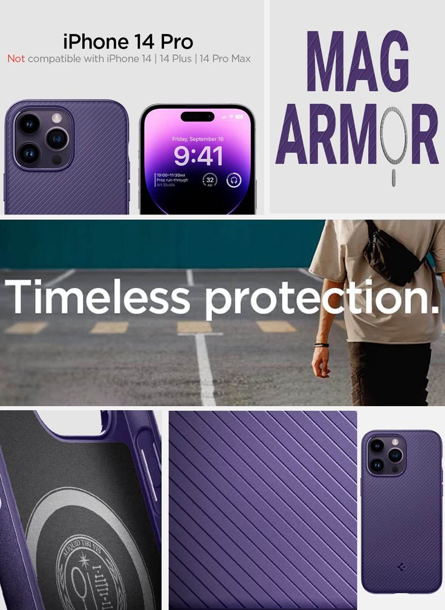Spigen iPhone 14 PRO Case Mag Armor (MagFit) – CasePro