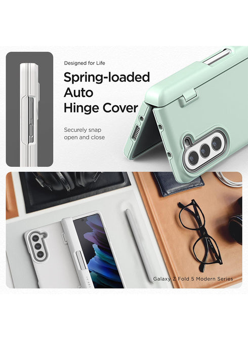 VRS Design Samsung Galaxy Z Fold 5 Case Terra Guard MODERN with S-Pen Holder and Front Screen Protector