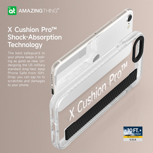 Amazing Thing iPhone SE 3 Case Titan Pro Clear with Band