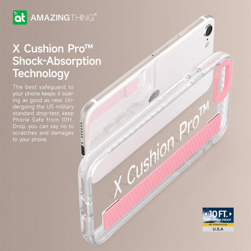 Amazing Thing iPhone SE 3 Case Titan Pro Clear with Band