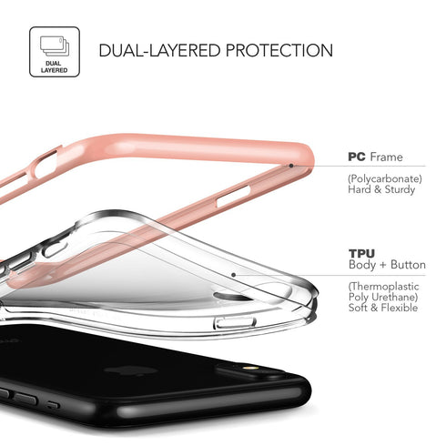 VRS Design iPhone X case cover Crystal Bumper - Rose Gold