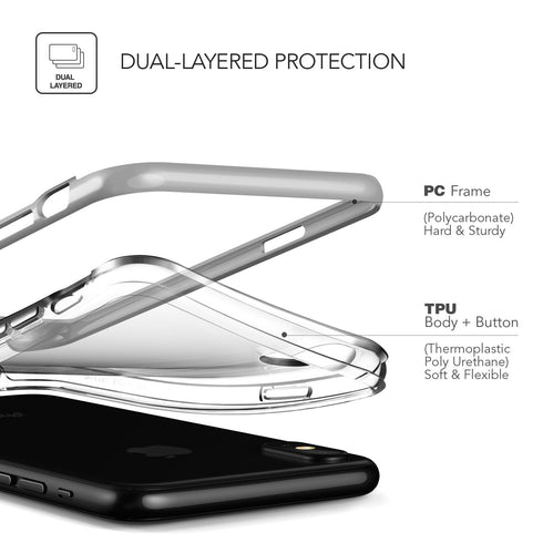 VRS Design iPhone X case cover Crystal Bumper - Silver