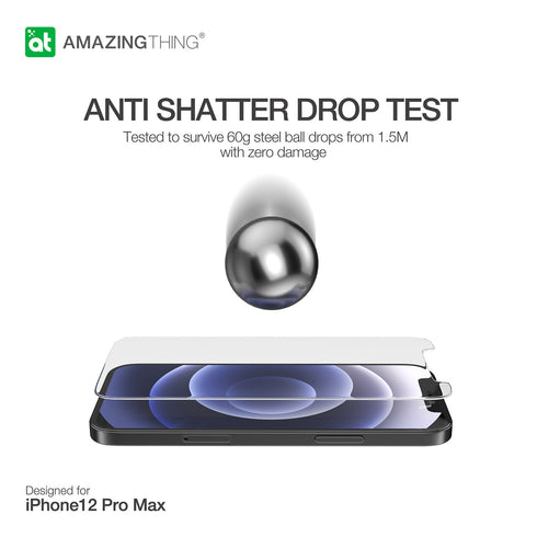 Amazing Thing iPhone 12 Pro MAX Tempered Glass Screen Protector Case Friendly 2.5D