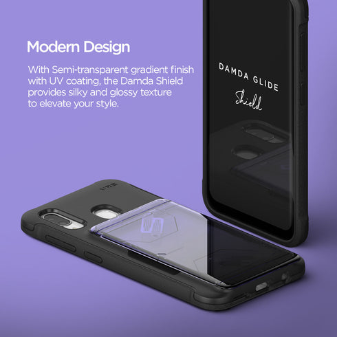 VRS Design Samsung Galaxy A30 case cover Damda Glide Shield - Solid Purple Black