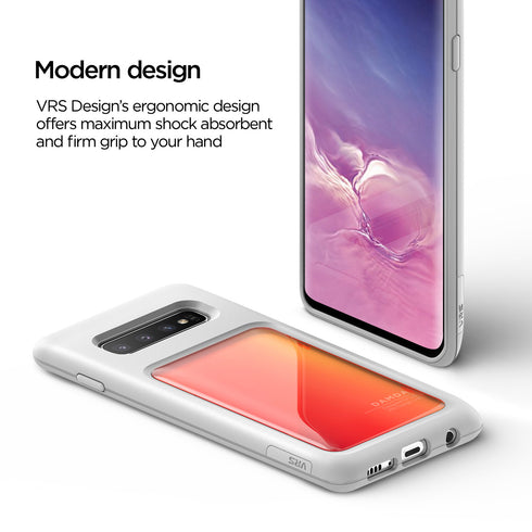 VRS Design Samsung Galaxy S10 case cover Damda High Pro Shield - Yellow Peach