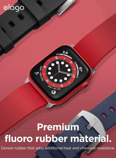 elago Apple Watch Band (44/42mm) Fluoro Rubber Strap