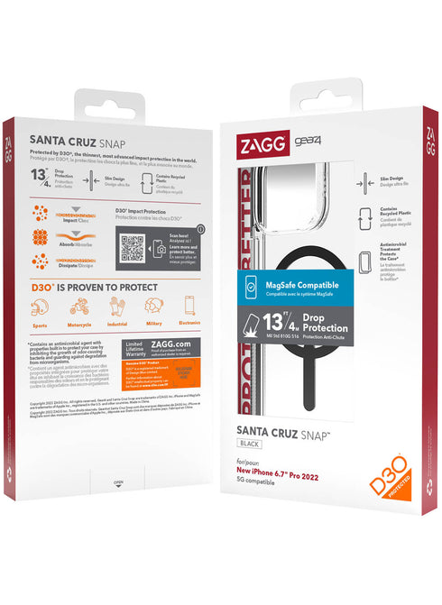 Gear4 iPhone 14 Pro MAX Case D3O Santa Cruz Snap (MagSafe)
