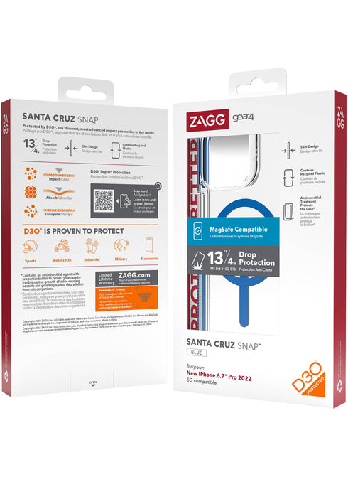 Gear4 iPhone 14 Pro MAX Case D3O Santa Cruz Snap (MagSafe)