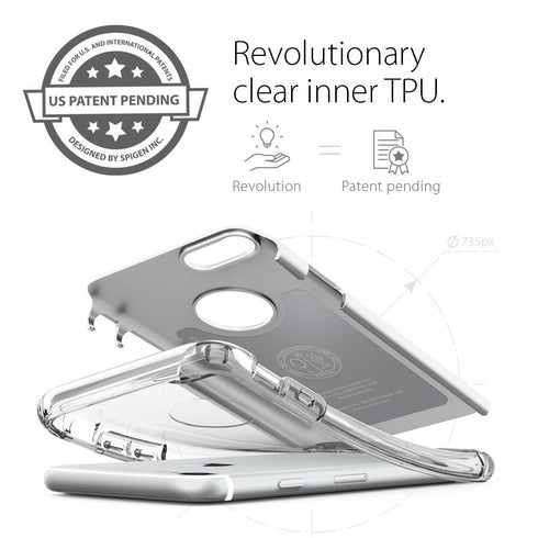 Spigen iPhone 7 and iPhone 8 case cover Hybrid Armor - Satin Silver