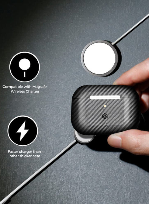 MONOCARBON AirPods PRO 2 Case Real Carbon Fiber