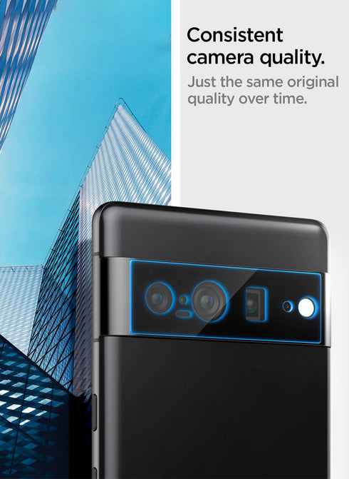 Spigen Google Pixel 7 PRO GLAStR EZ Fit Optik Camera Lens Screen Protector - Black
