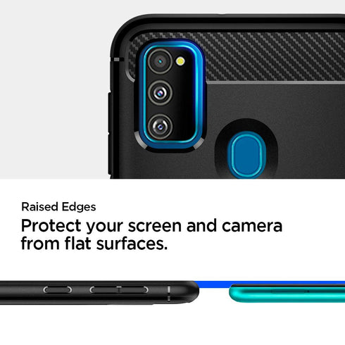 Spigen Samsung Galaxy M30s case cover Rugged Armor - Matte Black