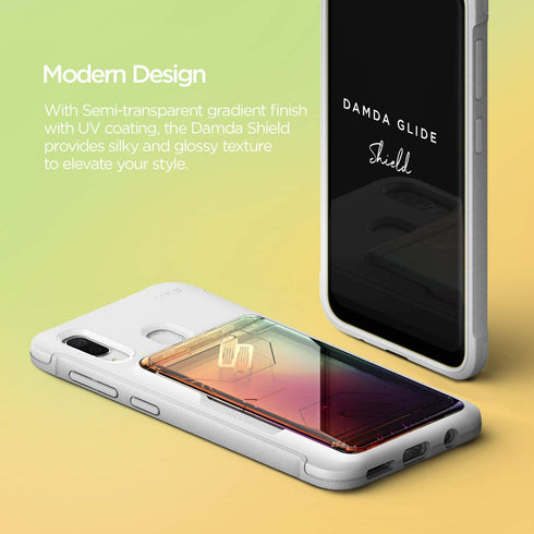 VRS Design Samsung Galaxy A30 case cover Damda Glide - White Orange Purple