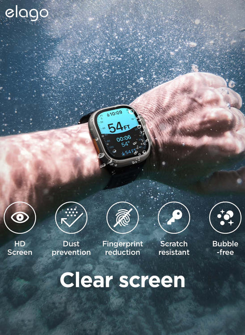 elago Apple Watch ULTRA (49mm) Tempered Glass Screen Protector