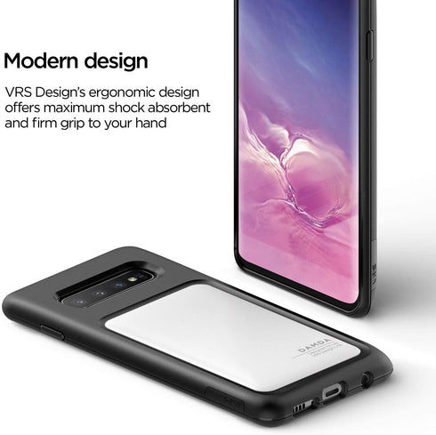 VRS Design Samsung Galaxy S10 Case Damda High Pro Shield - Cream White